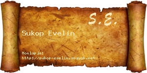 Sukop Evelin névjegykártya